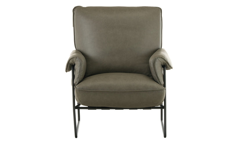 Gray armchair on a white background